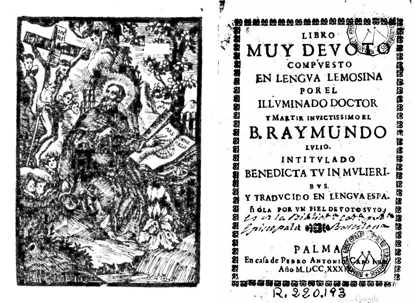 llull libro muy devoto 1789 Capo portada